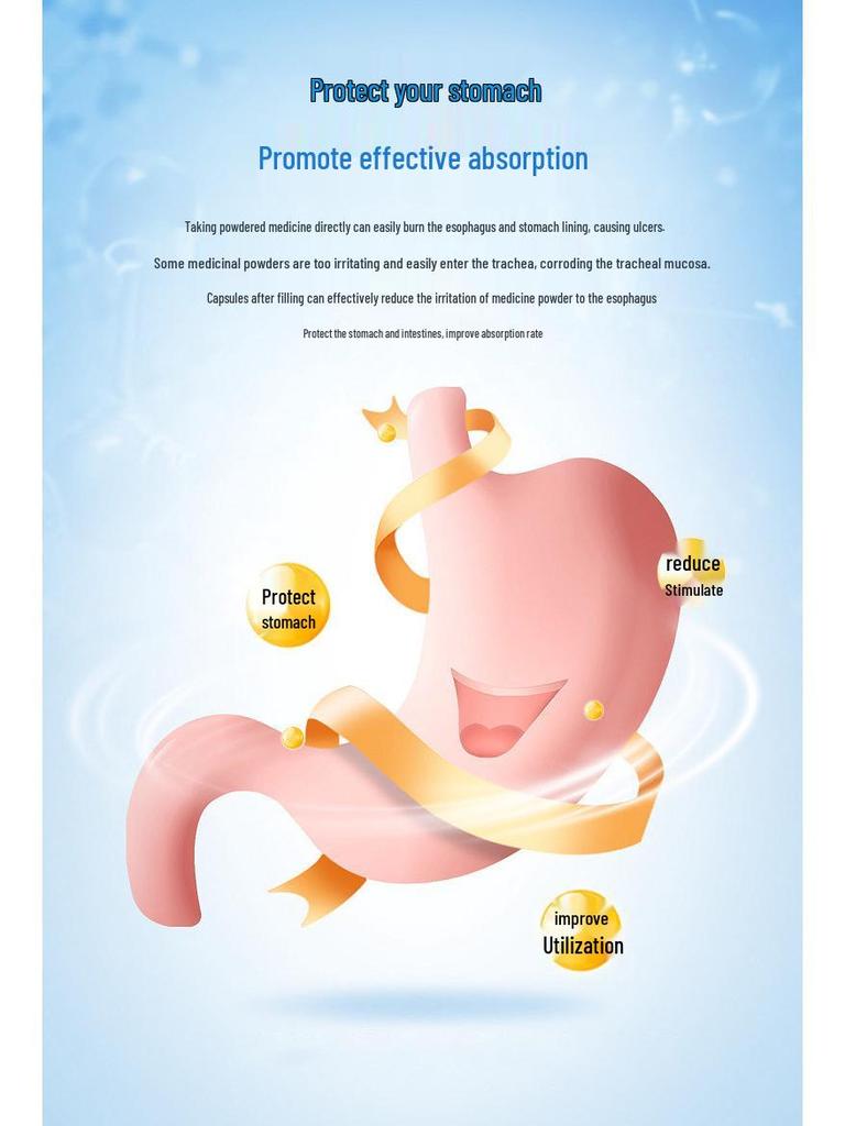 Sheng Lan Gelatin Empty Capsules - Edible Gastric-Soluble Shells [1# Blue White]