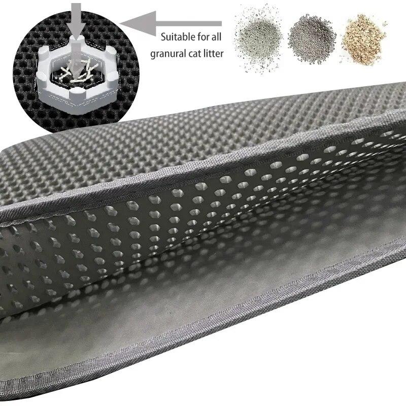 2025 Cat Litter Mat Double Layer Waterproof Urine Proof Trapping Mat Easy To Clean Non-Slip Toilet Pad Cat Scratch Pad Large Foot Pad