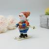 Новый Рождественский Подарок Эмалевый Цвет Катание на Лыжах Снеговик Креативные Маленькие Украшения Коробка для Хранения Настольные Маленькие Украшения