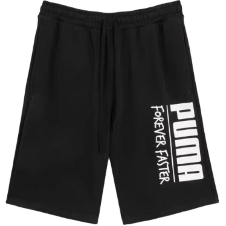 Puma Forever Cotton Knitted Breathable Fashion Versatile Casual Shorts Men Shorts Black 539535-01