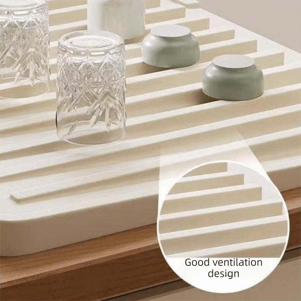 Non-slip Kitchen Drain Mat Flexible Thick Sink Drain Pad Bowl Plate Draining