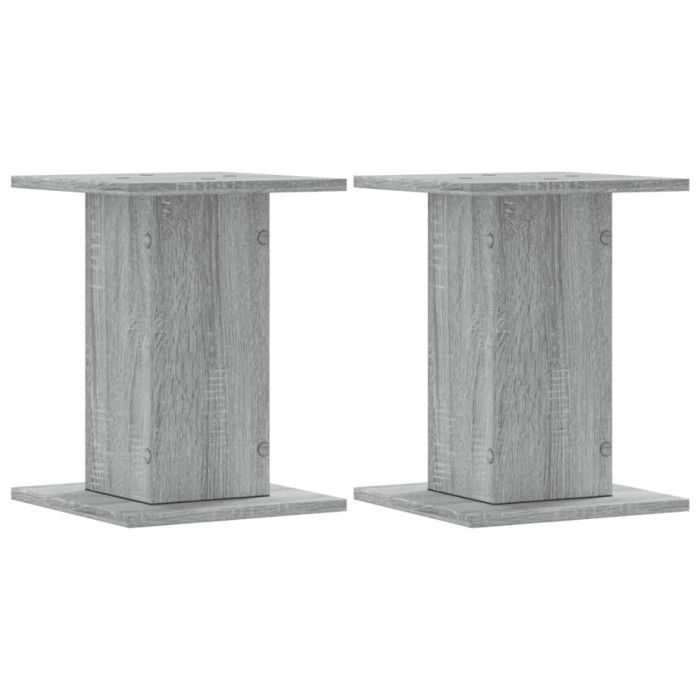 Speaker Stands 2 Pcs Sonoma Grey Engineered Wood