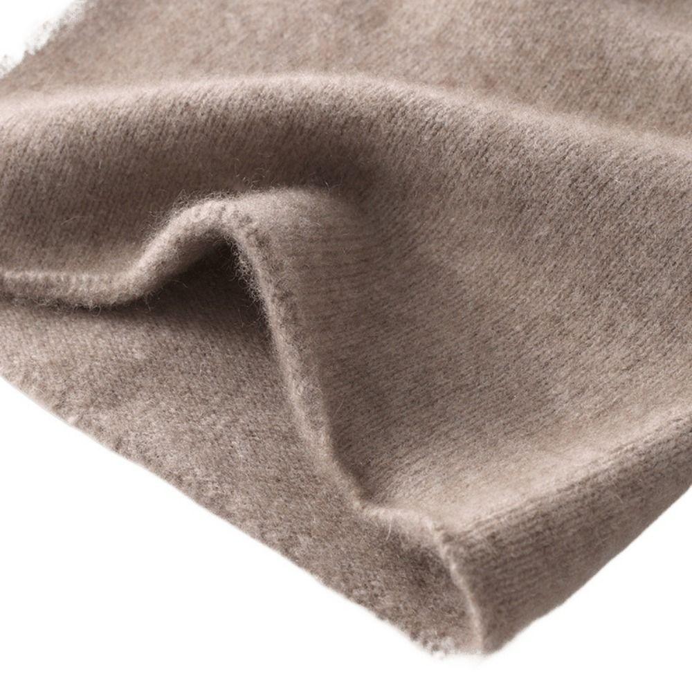 Casual Cashmere Cashmere Knitted Hat Solid Color Unisex Beanie Hat Rolled Edge Ear Protection Cap
