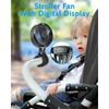 Stroller Fan LED Display Portable Flexible Clip Fan Rechargeable Battery Operated Personal Mini Handheld Car Crib For Baby