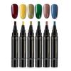 6 шт. 3-в-1 ручка для лака для ногтей быстросохнущая без УФ акриловая краска ручка для ногтей водостойкая портативная для путешествий дома салона DIY женская ручка для нейл-арта