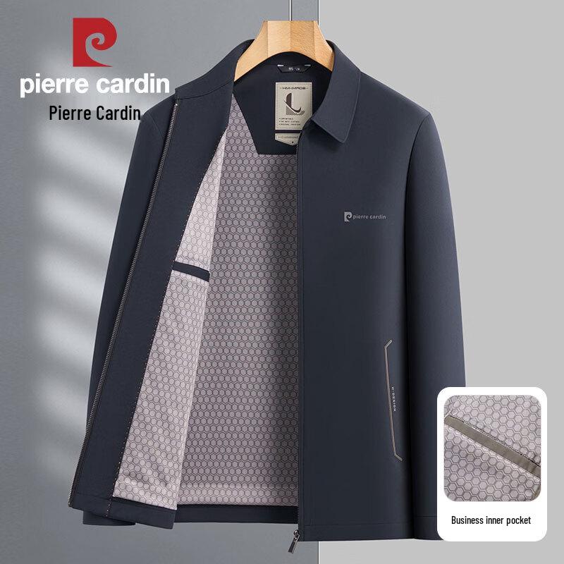 Pierre Cardin Мужская осенняя куртка кэжуал для бизнеса с лацканами