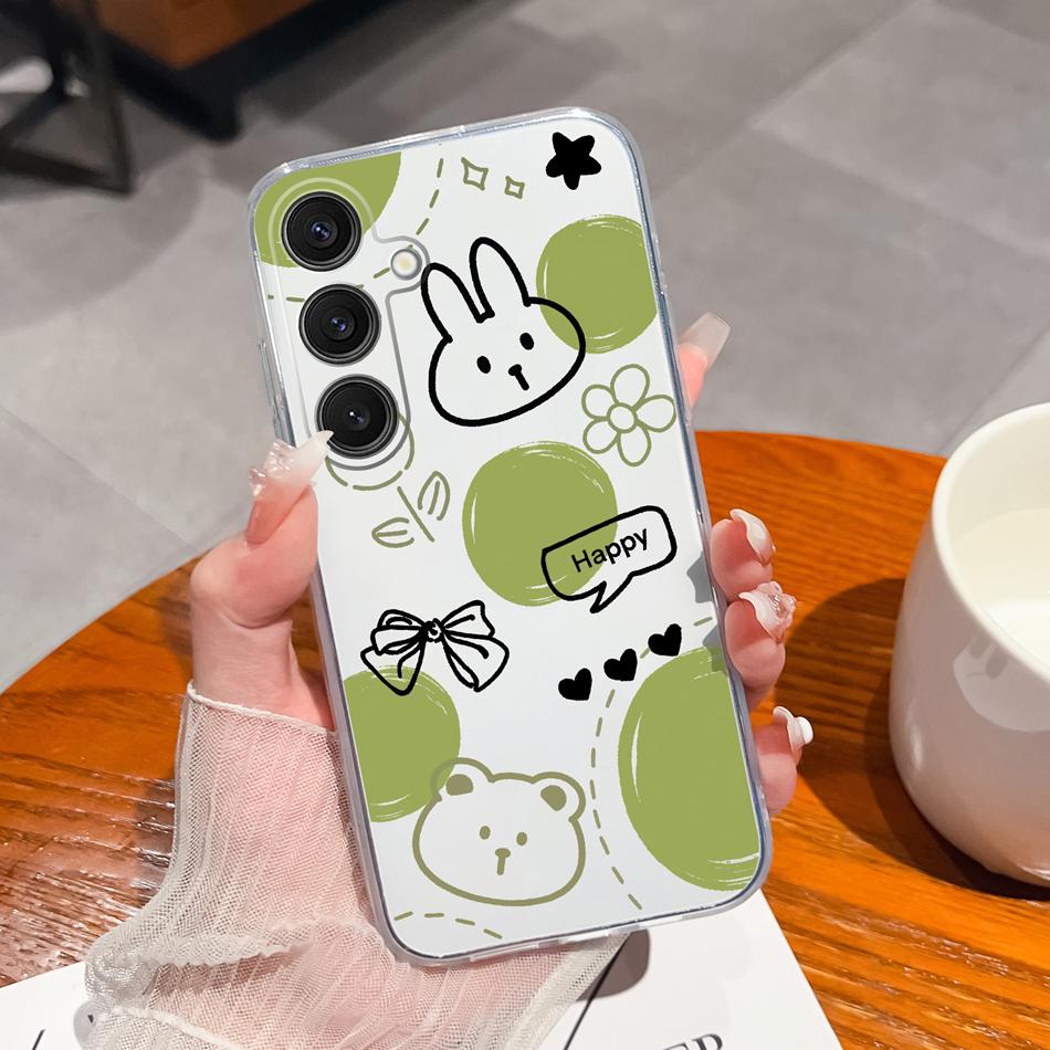 Чехол для Samsung Galaxy S25 FE Plus Ultra Прозрачный с рисунком цветов Задняя крышка для Samsung S 25 Ultra Мягкие противоударные чехлы для телефона