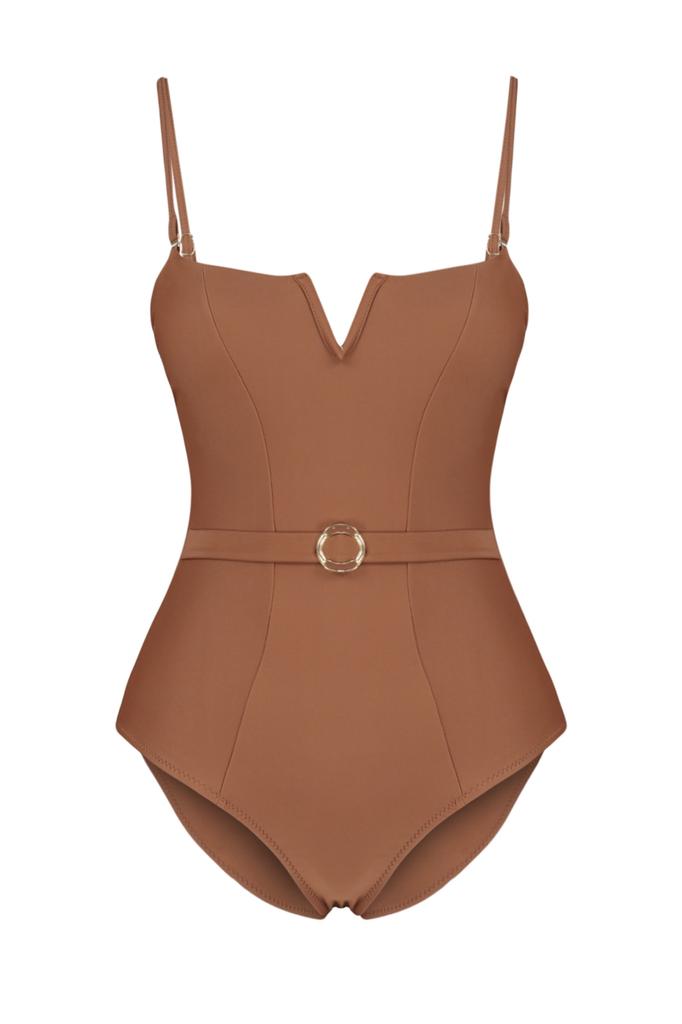 Женский купальник нового сезона, зеленый обычный купальник без бретелек с поясом