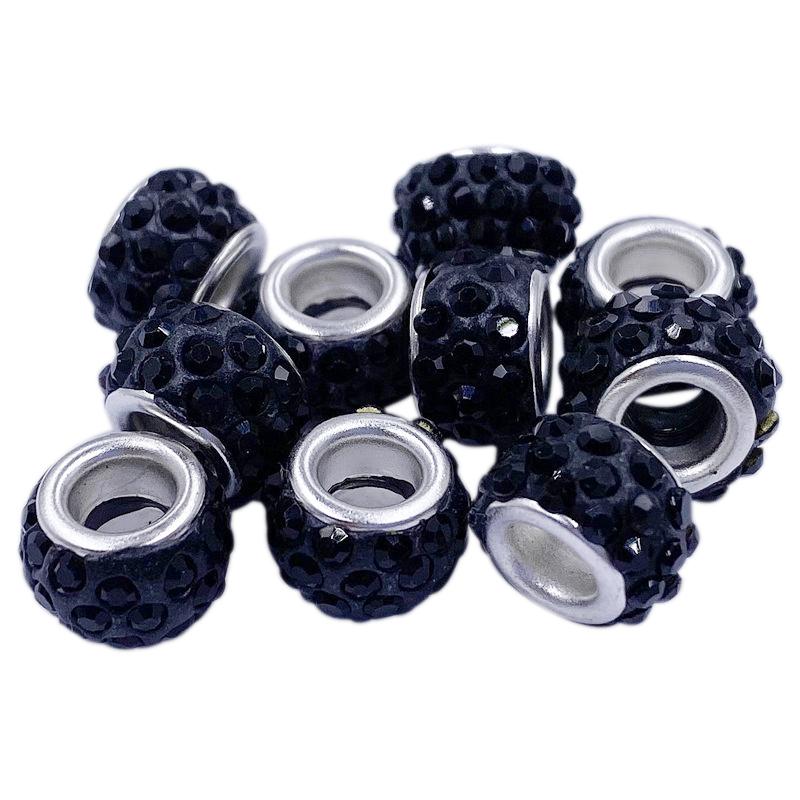 10 шт. 12 мм большое отверстие CZ хрустальные бусины горный хрусталь разделитель подвески подходят для браслет ожерелье DIY ювелирные аксессуары