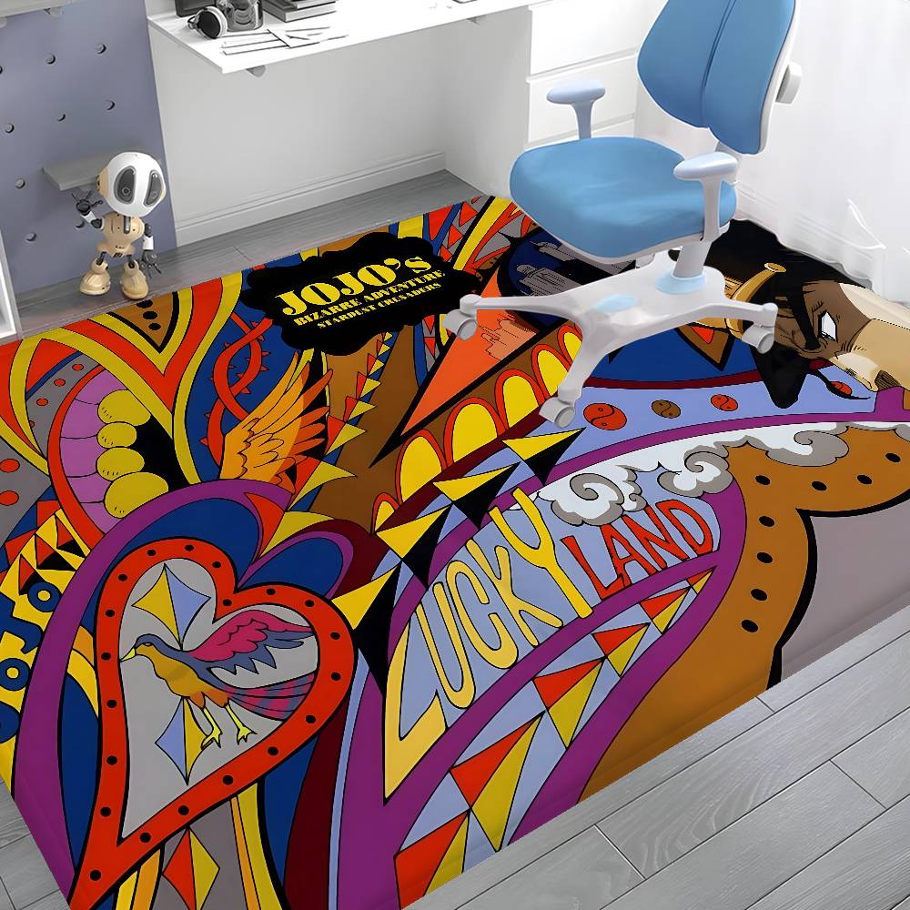 J-JoJoS Bizarre Adventure Floor Mat Rectangle Anti-slip Home Soft Badmat Front Door Indoor Outdoor Mat Welcome Doormat