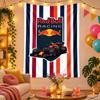 Полиэстеристый настенный гобелен с дизайном Red Bull Racing, Декоративное панно для спальни, гостиной, общежития