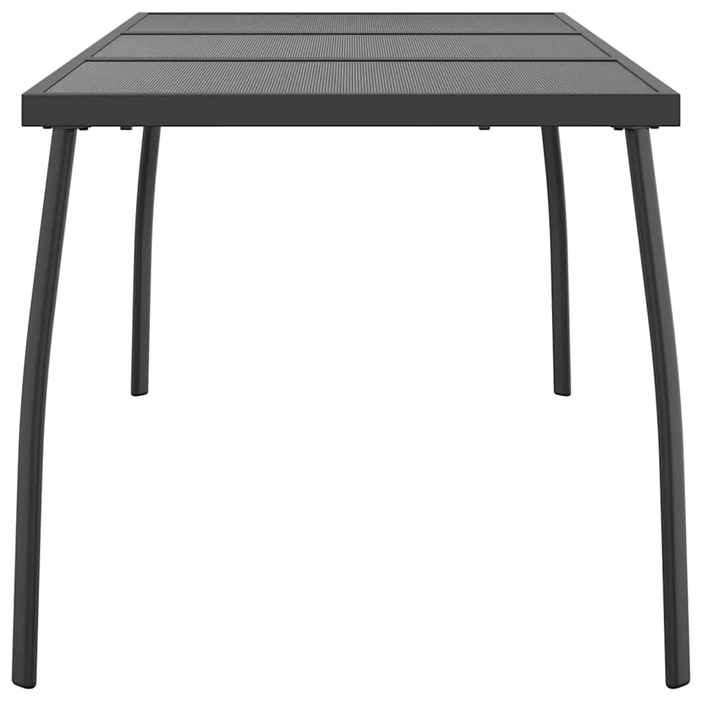 vidaXL Gartentisch Anthrazit 165x80x72 cm Stahlgitter