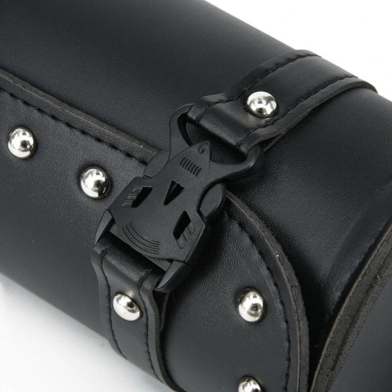 Waterproof Leather Motorcycle Saddlebags Durable Tool Bag Storage Pouch for Harley Sportster Touring Softail - Motorcycle
