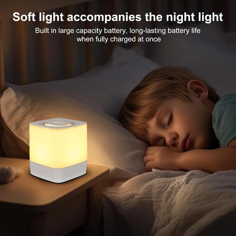 Dimmable Nightlight USB Rechargeable Nursing Lamp with Memory Bedside Table Lamp for Bedroom Newborn Breastfeeding, Soft Eye Caring