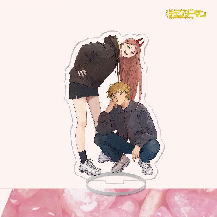 Аниме бензопила человек акриловая подставка для персонажей косплей окрашенный декор стола орнамент подарок модели «сделай сам»