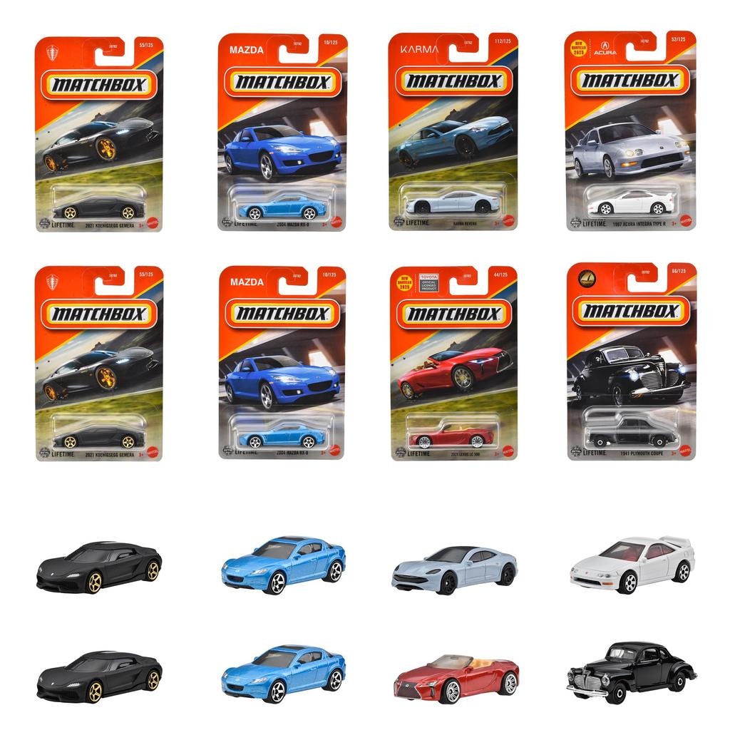 Ассортимент игрушек Matchbox Basic Car, игрушечные машинки, мини-машинки, 24 машинки, распродажа коробок, от 3 лет, многоцветный 98CC-30782