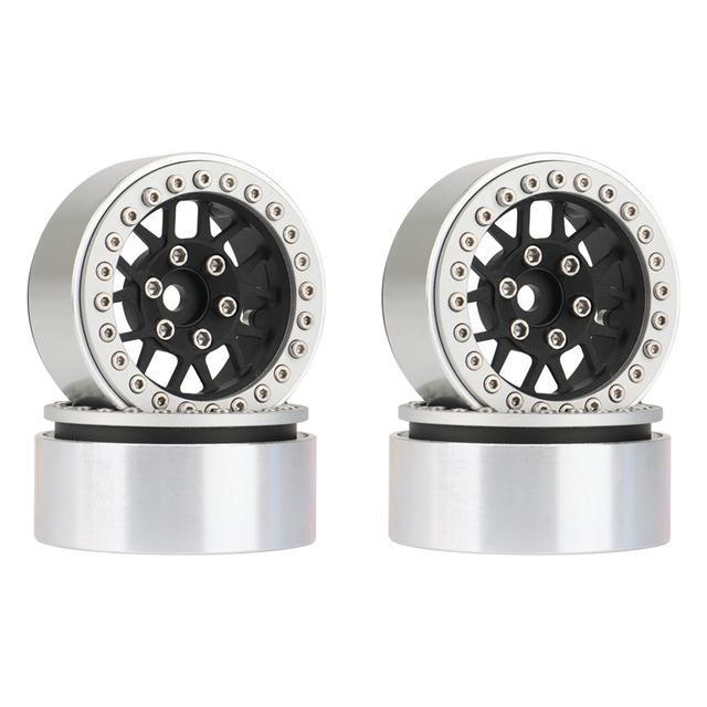 4PCS Metal 1.9 Beadlock Wheel Rim Hub for 1/10 RC Crawler Car Axial SCX10 90046 AXI03007 Traxxas TRX4 RC4WD D90 D110