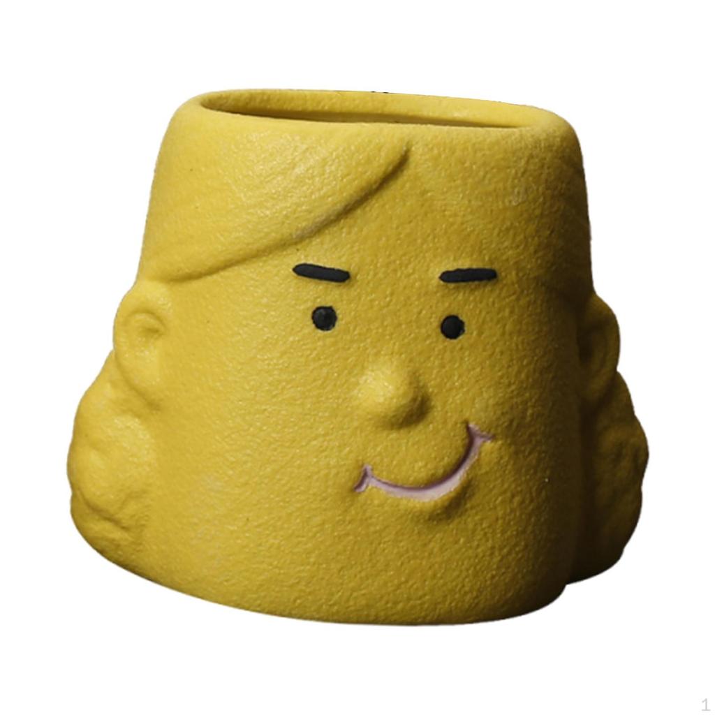 Керамический цветочный горшок, забавный мультяшный цветочный горшок, современное милое кашпо для балкона