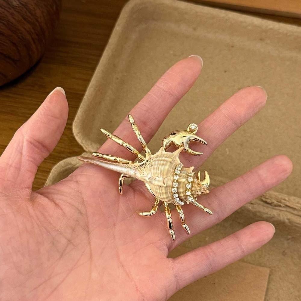 Gold-Tone Plated Finish Boho Ocean Animal Jewelry Conch Shell Wrap Ring Tropical Island Getaway