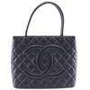 Medallion Tote Tote Bag black/SilverHardware Caviar Skin Women Used