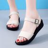 Новые женские летние сандалии прочная износостойкая мягкая подошва 40-50 летние сандалии женские среднего возраста классные тапочки женская одежда