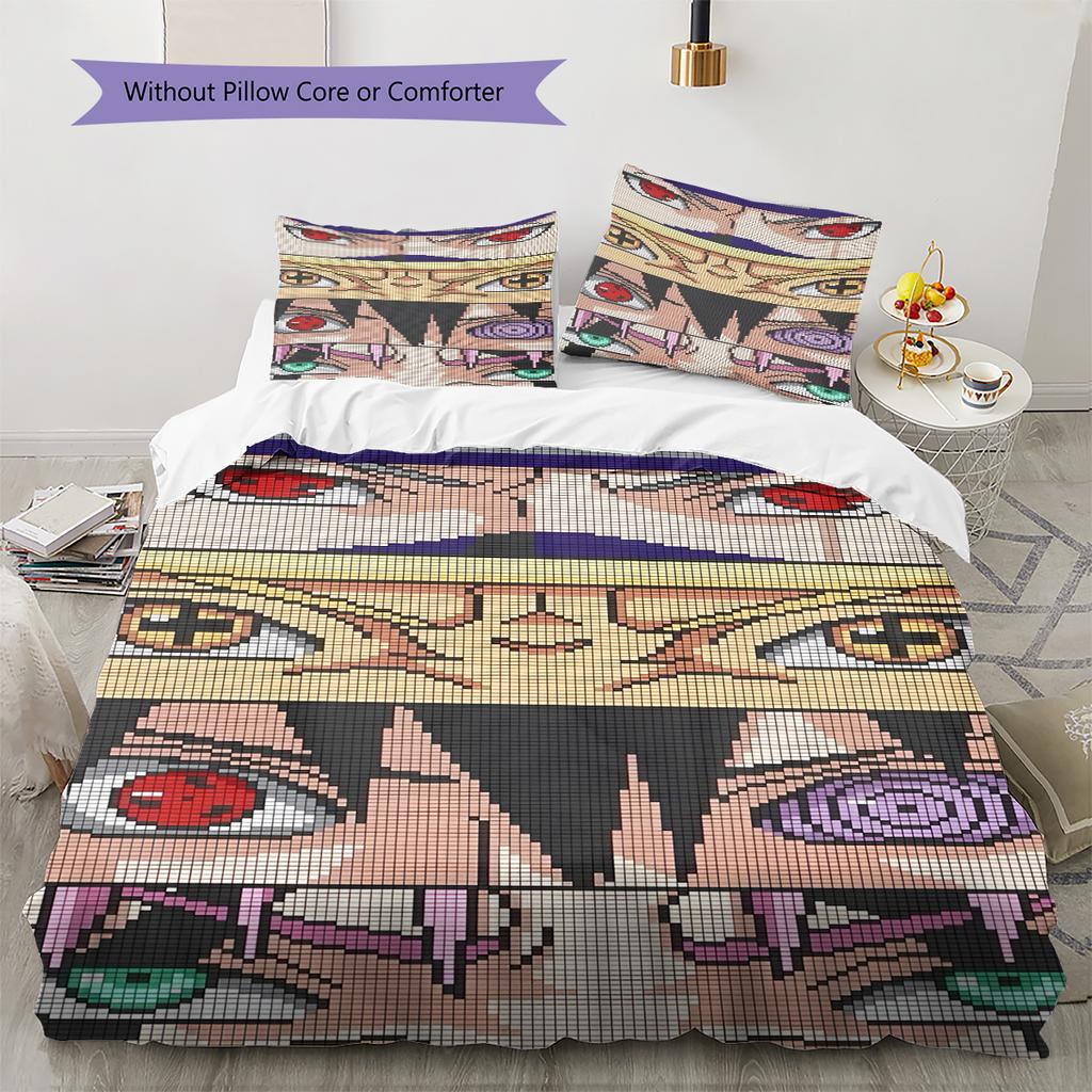 Мультяшный Узор Комплект Постельного Белья Одеяло Пододеяльник Наволочка Домашний Декор Подарок на День Рождения (1 пододеяльник + 2 наволочки, без наполнителя)