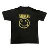 Винтажная футболка Nirvana 1992 года Мужская Средний размер Черная Курт Кобейн Смайлик Футболка группы