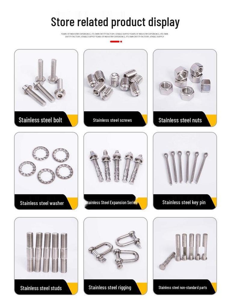 Шестигранные гайки из нержавеющей стали 304 DIN934