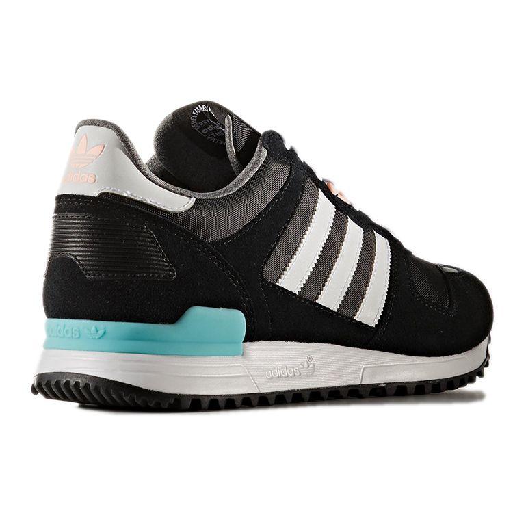 adidas Оригинальные ZX 700 Сетчатые Замшевые Удобные Модные Прочные Низкие Повседневные Кроссовки Женские Кроссовки Черно-Белые BY2337