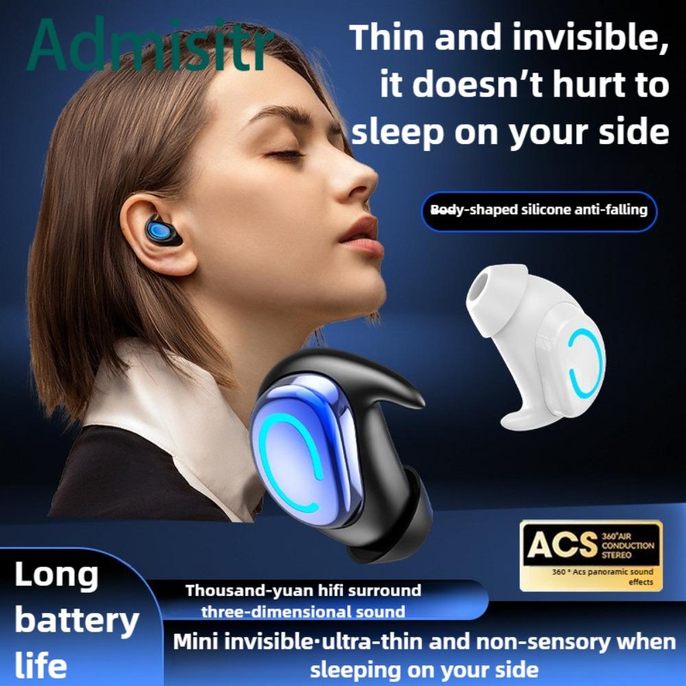 Новые беспроводные наушники Bluetooth с длительным сроком службы, невидимые наушники-вкладыши для сна с функцией шумоподавления