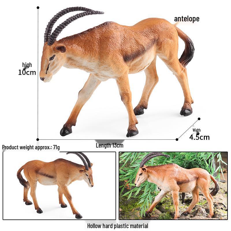 Kids' Wild Animal Figures: Lion, Tiger, Cow, Goat, Rhino, Horse, Leopard, Elephant - Plastic Educational Toys