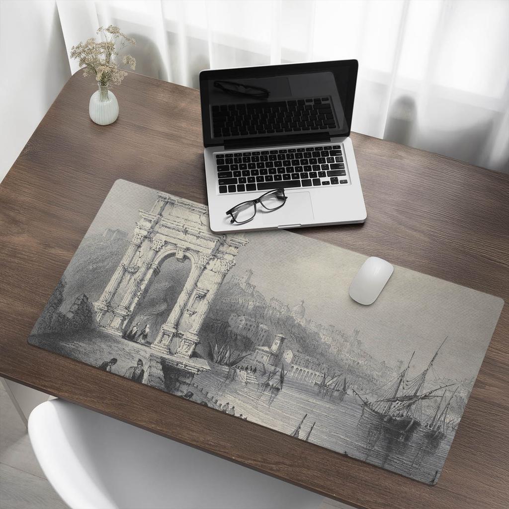 Protective Vinyl Pad for Companies and Offices Antique Gate and Port 100x50 cm