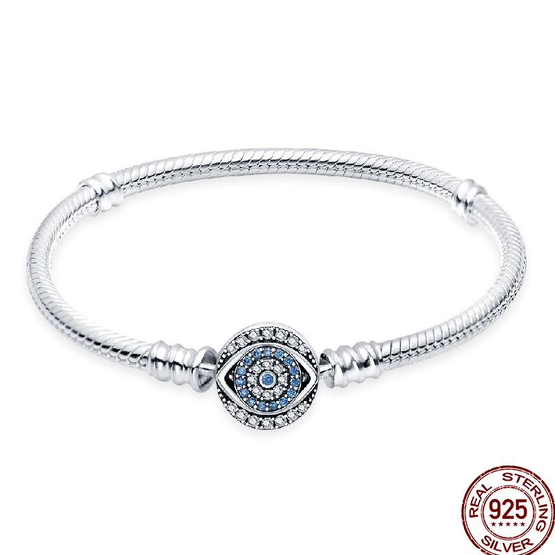 925 Silver 17-20CM Heart Pave Zirconia Original Bracelets Infinity Bracelet Fit DIY Charms Bead Birthday Jewelry Gifts Hot Sale