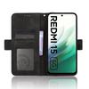 Для Xiaomi Redmi 15 5G (Глобальный) (169 мм) Кожаный чехол-портмоне для телефона с несколькими отделениями для карт.