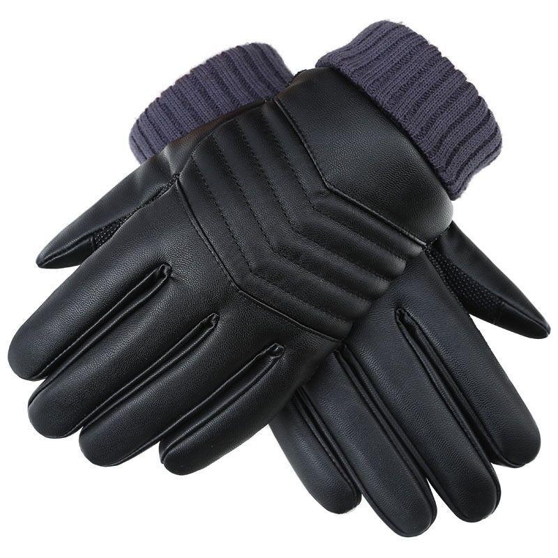 Unisex Touchscreen Gloves With Thick Fleece Lining Winter Hiking Cycling Outdoor Use Anti-Slip Warm Fingered