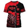 Darts Game T-shirt 3D Print Summer Men Women Short Sleeve T Shirts Streetwear O-neck Dart Turntable Fashion Unisex Clothing