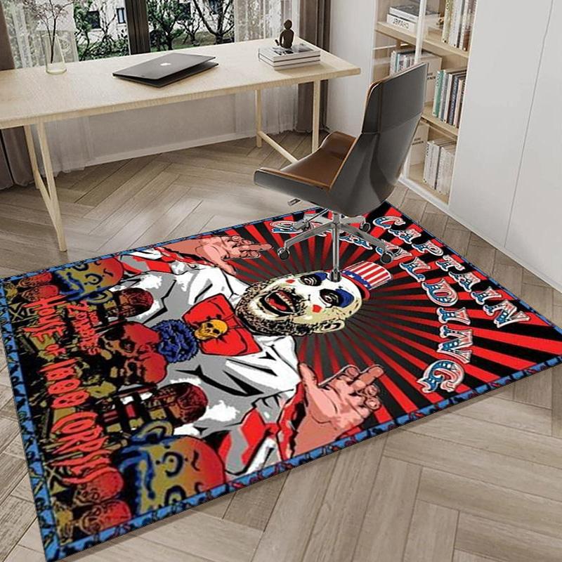 Horror Clown Laughing Carpet, Chair Rug,Rug for Office Bedroom living rooms, Doormat decor Fan Gift Christmas Gift