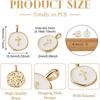 10Pcs 18K Gold Plated Cross Enamel Charms, Flat Round Brass Crucifix Pendants For DIY Necklace Bracelet Earring Jewelry Making