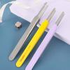 Multifunctional Round Tip Eyebrow Tweezers Straight Smooth False Eyelashes Applicator Stainless Steel BeautyPrecision Tweezers