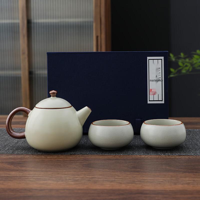 Beige Ru Kiln Kung Fu Tea Set