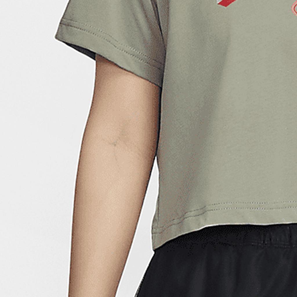 Nike Nsw Ss Tee Oc Varsity Letter Round Neck Fashion Pullover Short Sleeve T Shirt Women Tops Army-Green FZ2856-320