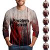 Men's Halloween Print Raglan Dralan Three-quarter Sleeve Casual Top