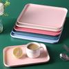 Eco-friendly Rectangular Serving Tray Large Capacity Fruit Salad Tray Fast Food Trays Desktop