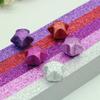 Glitter Origami Wishing Stars: Handmade Five-Pointed Colored Paper for Star Folding with Optional Colors