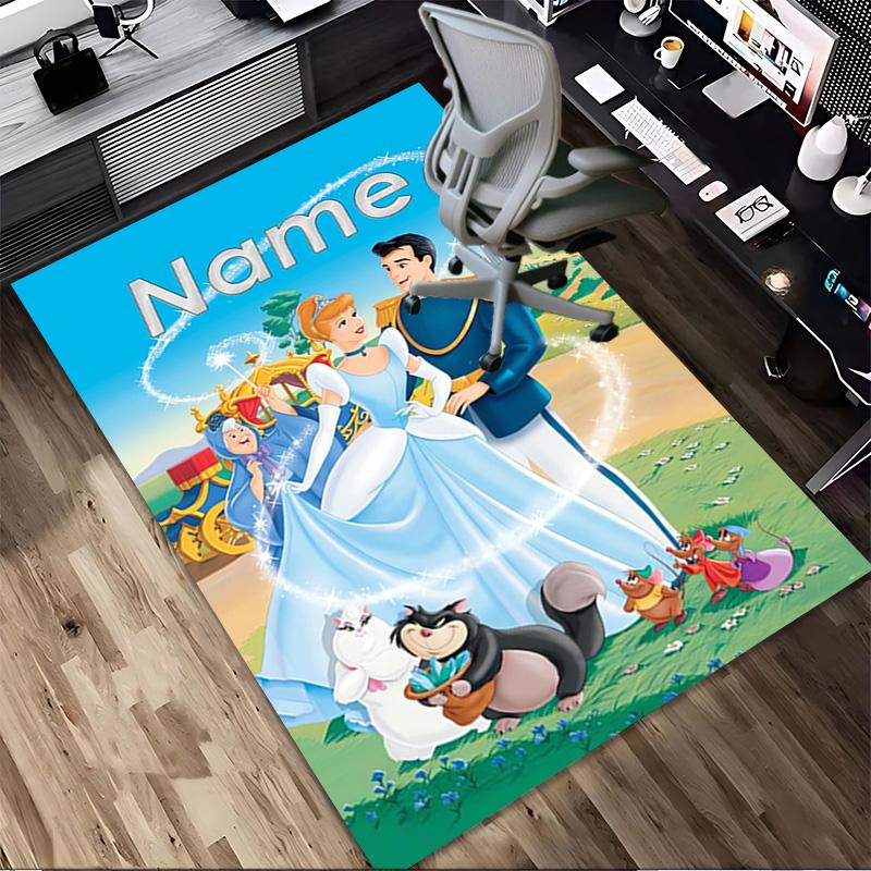 Personalized Name Fairy Tale Living Room Non-Slip Area Rug Soft Carpet for Bedroom Kids Playroom Sofa,Office Home Decor Doormat