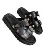 Women's Studded Platform Slides, Trendy Ins Fashion Summer Sandals, Chunky Sole Outdoor Beach Slippers