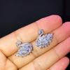 Beautifully Crafted Swan Shape Stud Earrings With Zircon Ideal For Ball Lovers Gifts