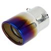 INFINAUTO Roll Edge Exhaust Outlet Rear 2.8" Inlet 3.5" Outlet 4.8" Long Car Tail Pipe Stainless Steel Burnt Blue Bolt-On