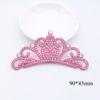 6Pcs Rose Red Padded Crown Flatback Scrapbooking Ornamnet Patches Accessories DIY Crafts Supplies