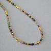 Niche Design Fashionable Color Tourmaline Real Stone Love Beaded High-End Sense Light Luxury Temperament Necklace Collarbone Chain